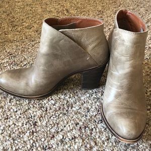 Lucky Brand Taupe Heeled Booties